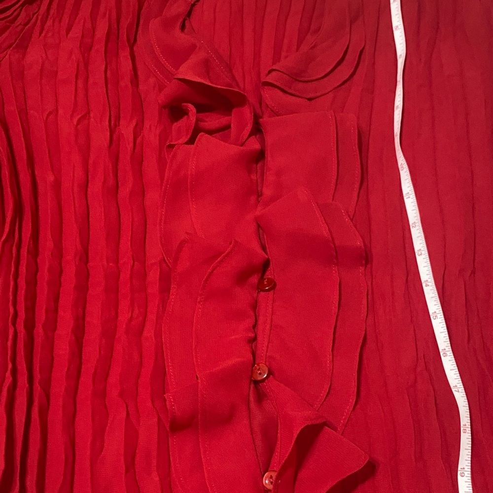 Style & Co. Red Ruffled Blouse Open to Offers! - Picture 10 of 14